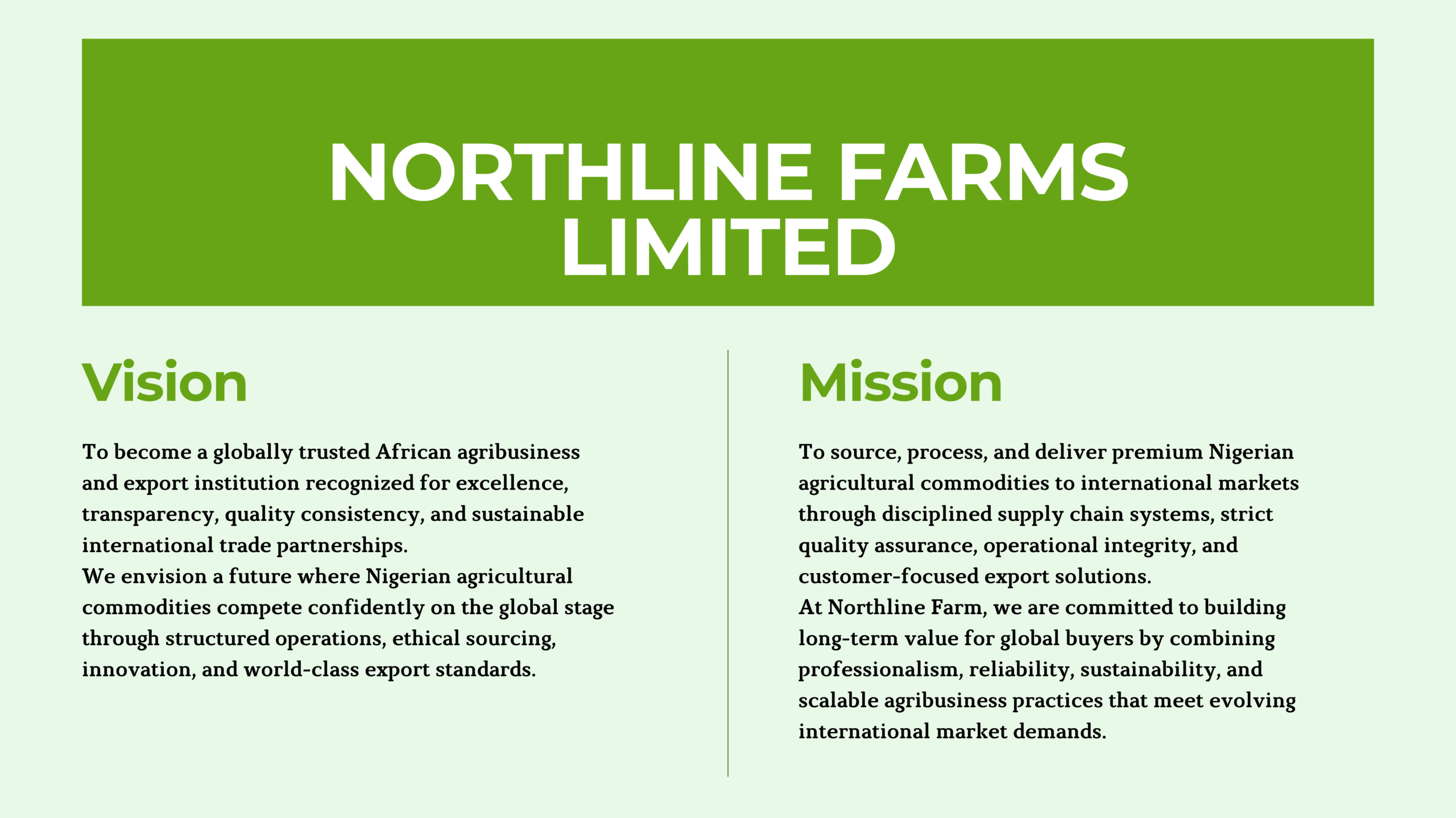 northline farms limited branding (nfl)